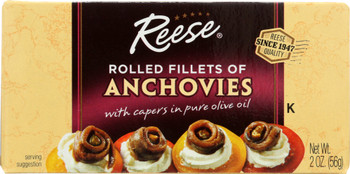 Reese: Rolled Fillets Of Anchovies With Capers In Olive Oil, 2 Oz