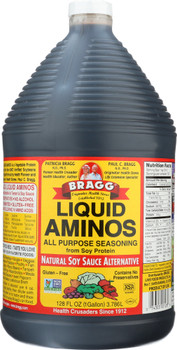 Bragg: Liquid Aminos All Purpose Seasoning Natural Soy Sauce Alternative, 1 Gallon