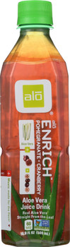 Alo: Original Aloe Drink Enrich Aloe + Pomegranate + Cranberry, 16.9 Oz
