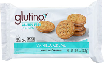 Glutino: Gluten Free Cookies Vanilla Creme, 10.6 Oz