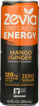 Zevia: Energy Mango Ginger Zero Calorie, 12 Oz