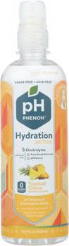 Phenoh: Alkaline Hydration Beverage Energizing Tropical Citrus, 16.9 Oz