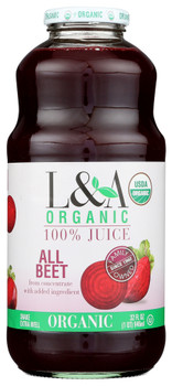L & A Juice: Organic All Beet Juice, 32 Oz