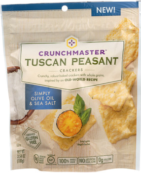Crunchmaster: Olive Oil & Sea Salt Crackers, 3.54 Oz