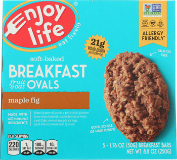 Enjoy Life: Breakfast Oval Maple Fig Bar, 8.8 Oz