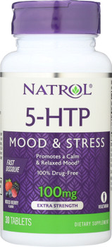 Natrol: 5-htp Wild Berry Flavor 100 Mg, 30 Tablets