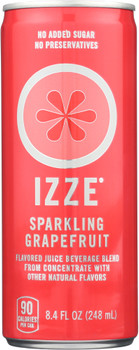 Izze Beverage: Sparkling Juice Grapefruit, 8.4 Fl Oz