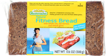 Mestemacher: Fitness Bread With Whole Rye Oat Kernels And Wheat Germs, 17.6 Oz