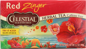 Celestial Seasonings: Red Zinger Herbal Tea Caffeine Free, 20 Bg