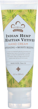 Nubian Heritage: Hand Cream Indian Hemp & Haitian Vetiver With Neem Oil, 4 Oz