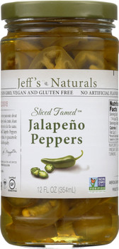 Jeff's Naturals: Sliced Tamed Jalapeno Peppers, 12 Oz