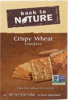 Back To Nature: Crackers Crispy Wheat, 8 Oz