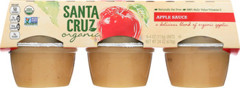 Santa Cruz: Organic Apple Sauce Cups 6x4oz Cups, 24 Oz