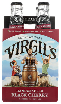 Virgils: Hand Crafted Black Cherry Soda 4 Pack, 48 Oz
