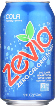Zevia: All Natural Zero Calorie Soda Cola 6-12 Fl Oz, 72 Fl Oz