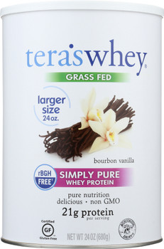 Tera's Whey: Bourbon Vanilla Rbgh Free Whey Protein, 24 Oz