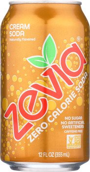Zevia: All Natural Zero Calorie Cream Soda 6-12 Fl Oz, 72 Fl Oz