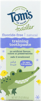 Toms Of Maine: Toddler Fluoride-free Natural Training Toothpaste Mild Fruit, 1.75 Oz
