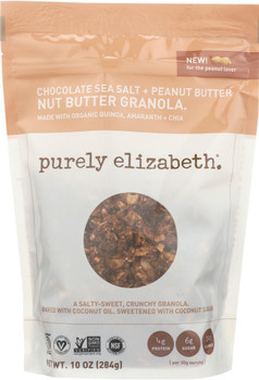 Purely Elizabeth: Chocolate Sea Salt Peanut Butter Granola, 10 Oz