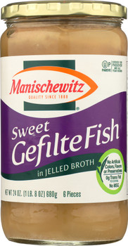 Manischewitz: Fish Gefilte Sweet Jelled Broth, 24 Oz