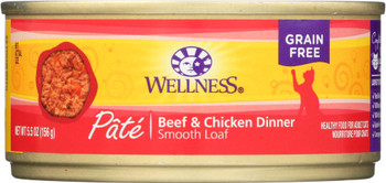Wellness: Adult Beef & Chicken Cat Food, 5.5 Oz