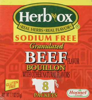 Herb Ox: Granulated Beef Bouillon Sodium Free, 1.1 Oz