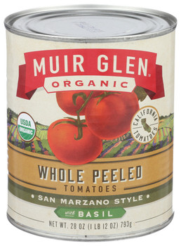 Muir Glen: Whole Peeled Tomatoes San Marzano Style With Basil, 28 Oz