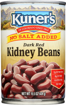 Kuners: No Salt Added Dark Red Kidney Beans, 15.5 Oz