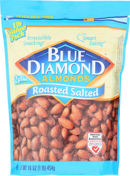 Blue Diamond: Almond Rstd Salted, 16 Oz