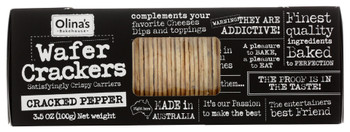 Olinas Bakehouse: Cracked Pepper Wafer Crackers, 3.5 Oz