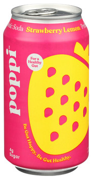 Poppi: Drink Probiotic Strawberry Lemonade, 12 Fo