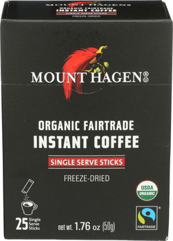 Mount Hagen: Organic Instant Regular Coffee Single Serve Sticks, 1.76 Oz