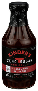 Kinders: Zero Sugar Smoked Red Jalapeno Bbq Sauce, 17.5 Oz