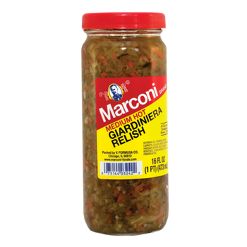 Marconi: Medium Hot Giardiniera Relish, 16 Oz