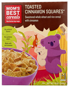 Moms Best: Toasted Cinnamon Squares Cereal, 12 Oz