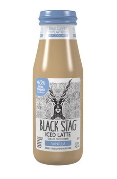 Black Stag: Iced Latte Vanilla Less Sugar, 13.7 Fo