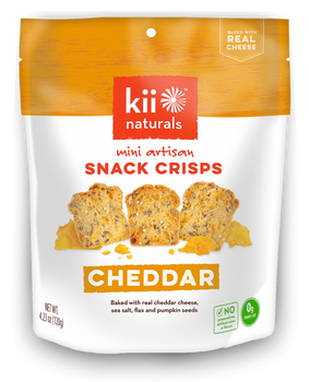 Kii Naturals: Crisps Cheddar, 4.23 Oz