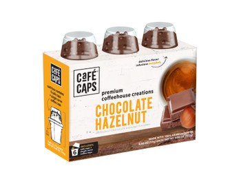Cafe Caps: Chocolate Hazelnut Coffee, 6 Cu