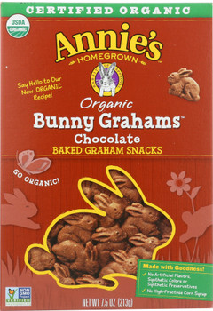 Annie's Homegrown: Bunny Grahams Chocolate, 7.5 Oz