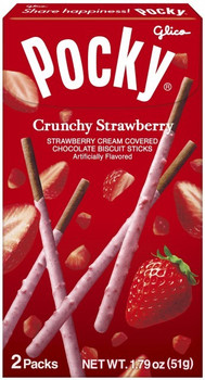 Glico: Pocky Crunchy Strawberry, 1.79 Oz