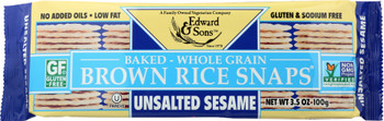 Edward & Sons: Ricesnap Sesame Unsalted, 3.5 Oz