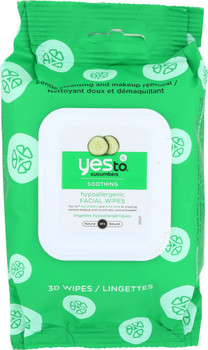 Yes To: Cucumbers Facial Towelettes Natural Glow, 30 Pc