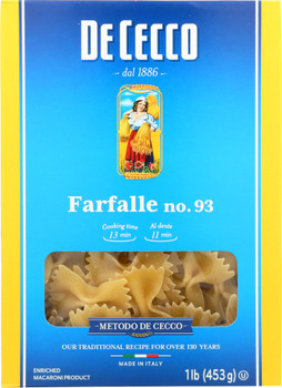 De Cecco: Pasta Farfalle, 16 Oz