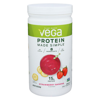 Vega: Protein Made Simple Plant Based Protein Powder Strawberry Banana, 9.3 Oz