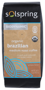 Solspring: Coffee Md Roast Brazilian, 1 Ea