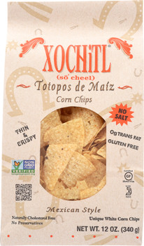 Xochitl: Chips Corn No Salt, 12 Oz