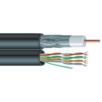 Siamese RG6 Coaxial/CAT-5E Cable, 1,000ft