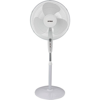 F-1672 3-Speed 50-Watt 16-In. Portable Oscillating Stand Fan with Remote (White)