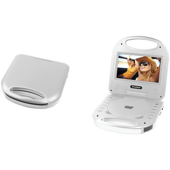 7-In. Portable DVD Player with Integrated Handle and Earphones (Silver)