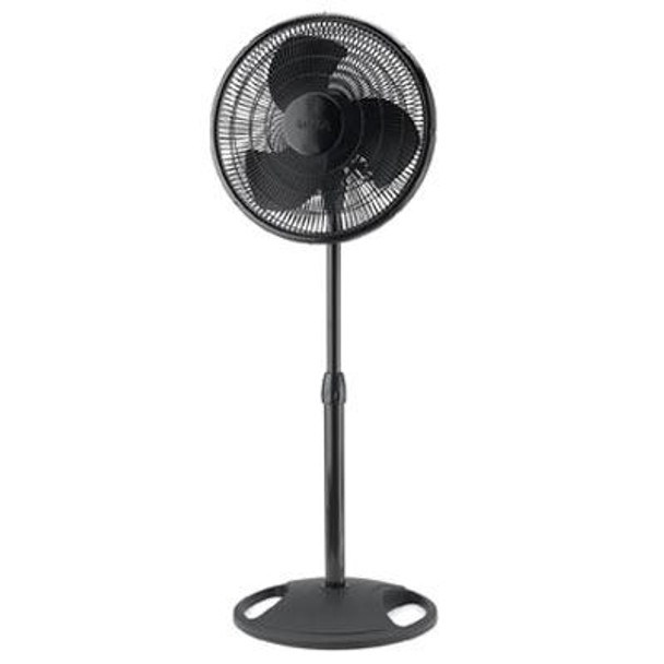 16" Oscillating Stand Fan Blk